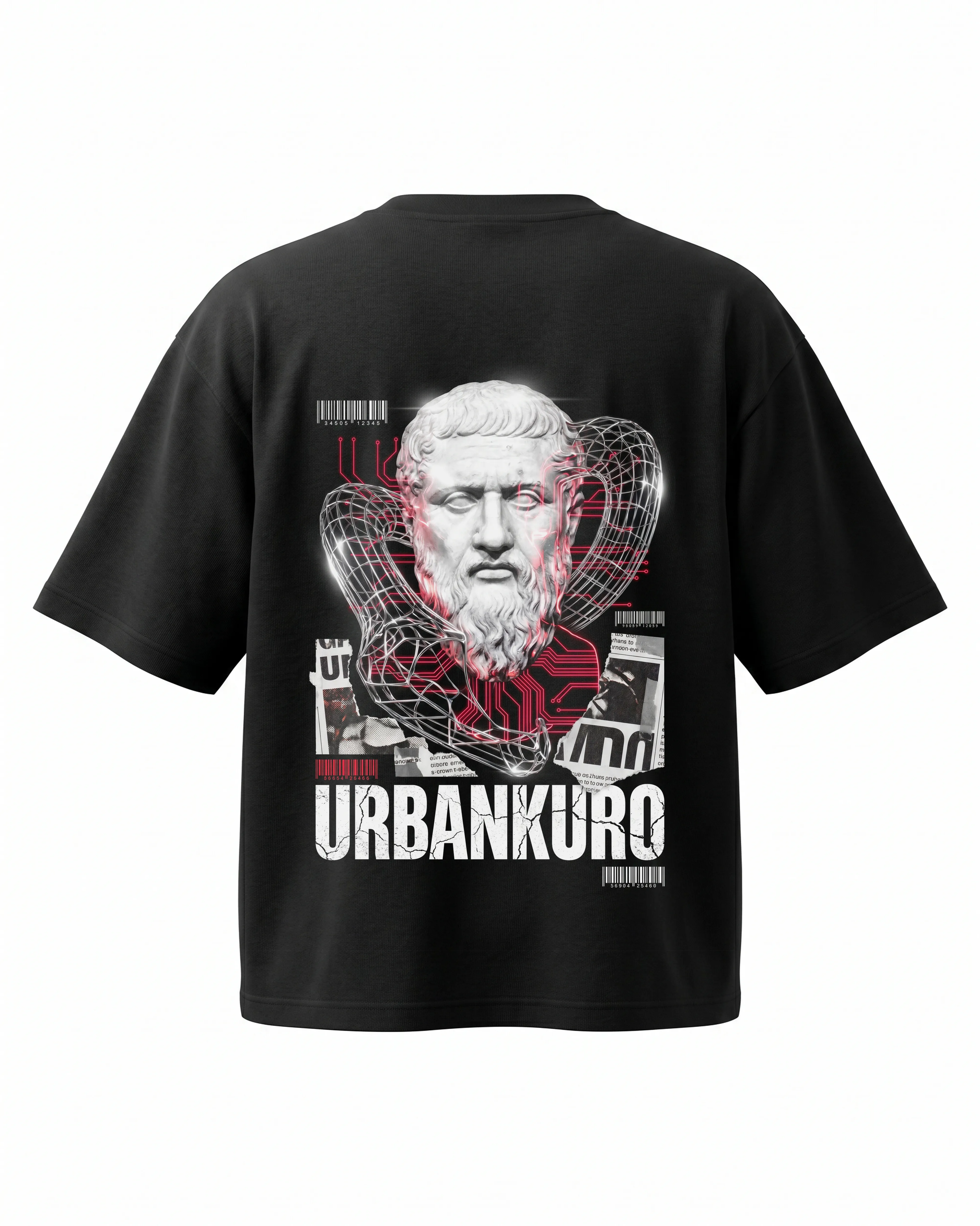 Glitch Statue Graphic Tee - Back